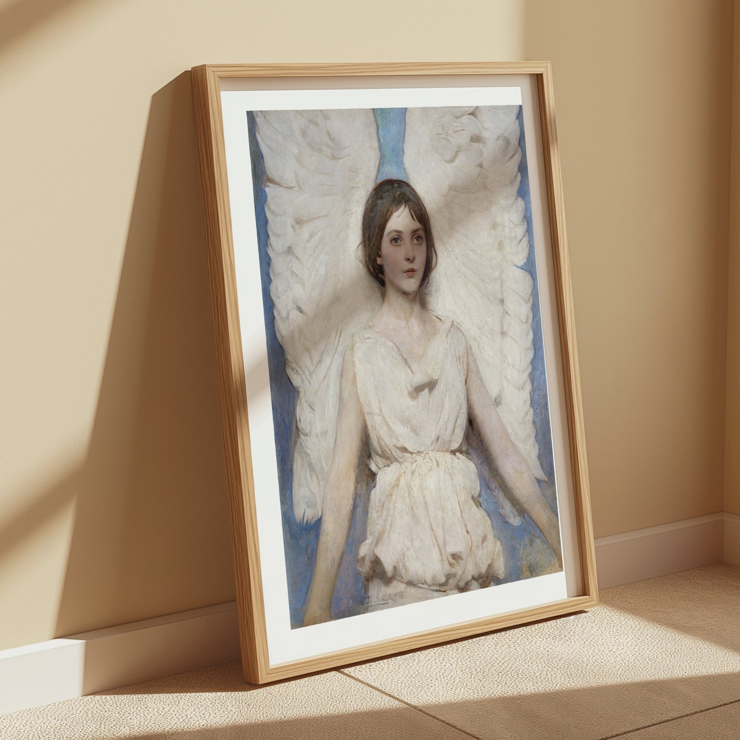 Premium Poster of Angelic Figure with White Wings Fine Art Print Posters