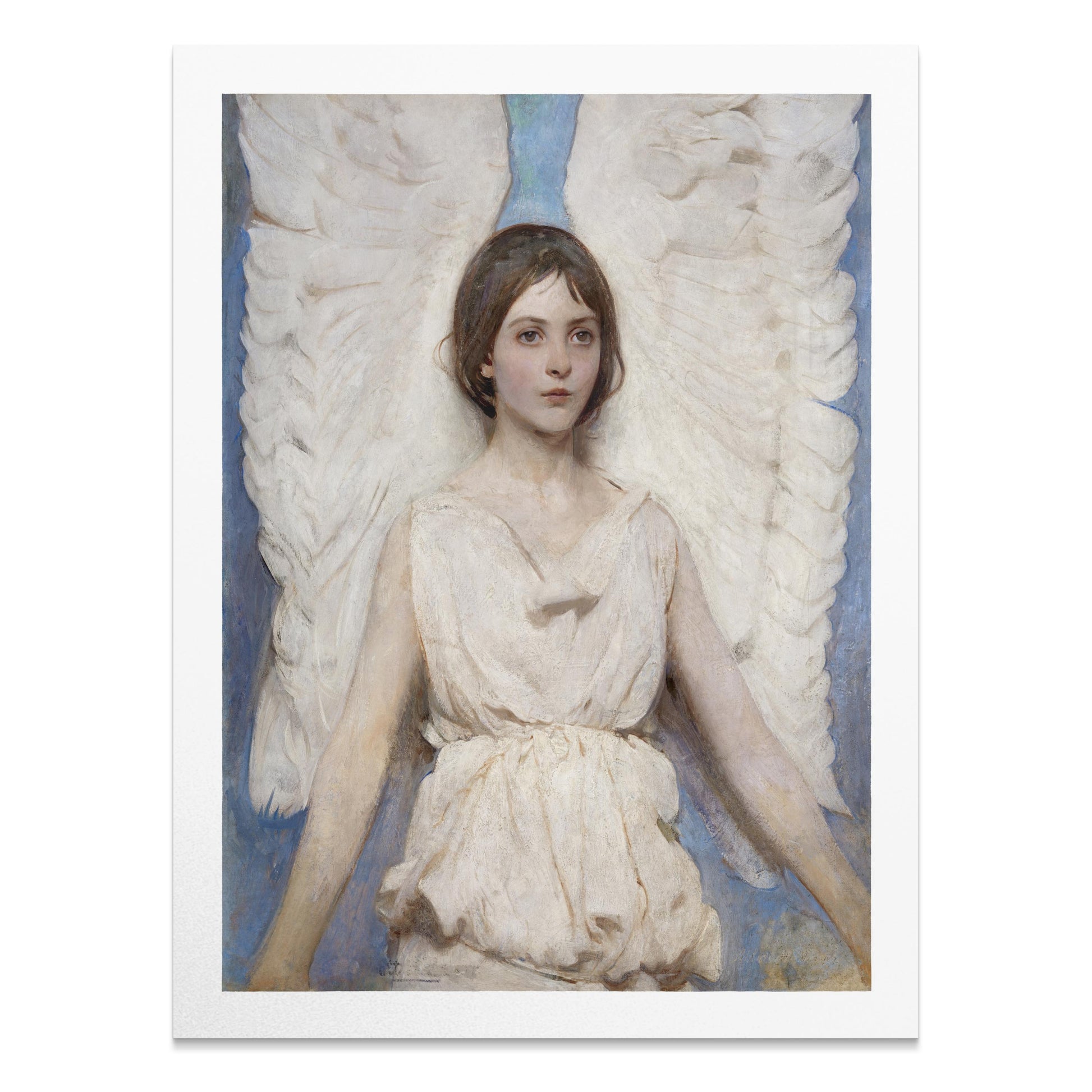 Premium Poster of Angelic Figure with White Wings Fine Art Print Posters