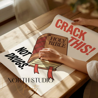 Premium Poster of Anti-Drug Motivational Quote Typography Art Posters
