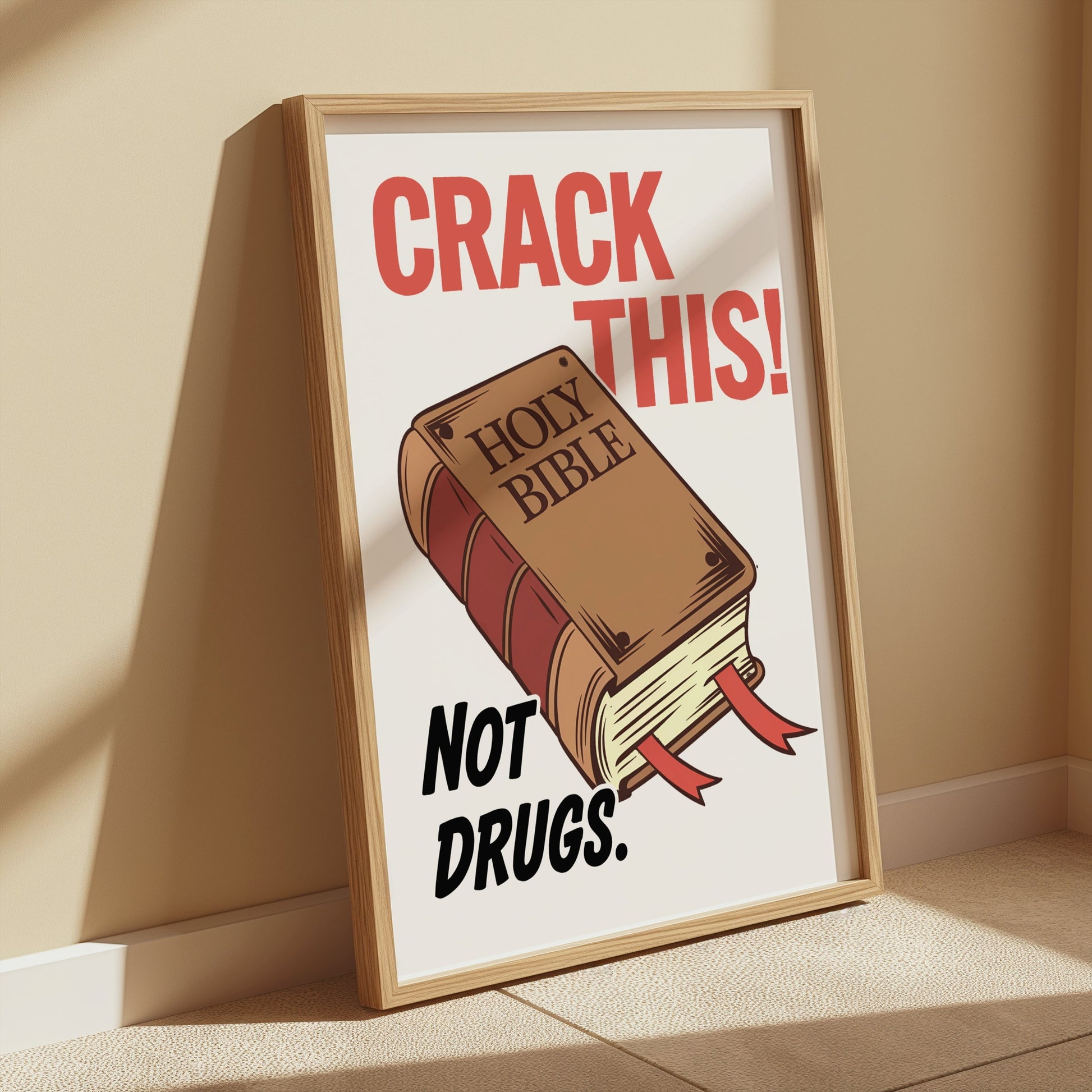 Premium Poster of Anti-Drug Motivational Quote Typography Art Posters