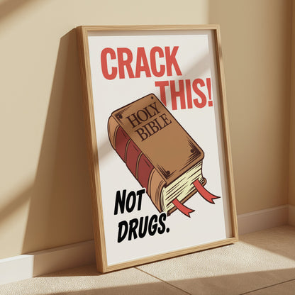 Premium Poster of Anti-Drug Motivational Quote Typography Art Posters
