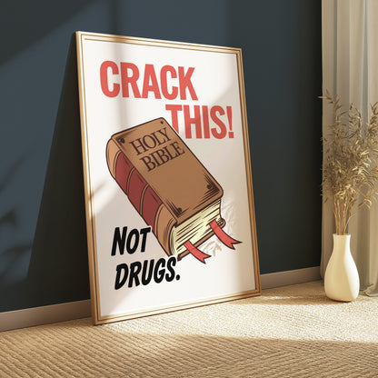 Premium Poster of Anti-Drug Motivational Quote Typography Art Posters