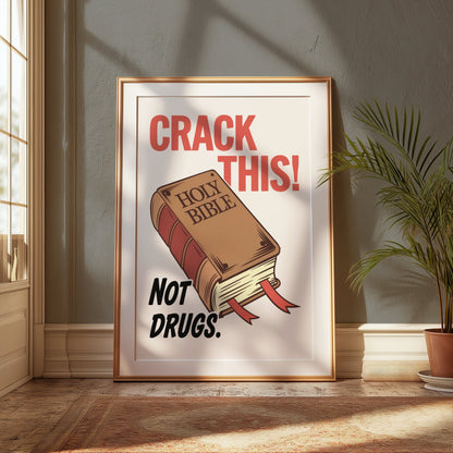 Premium Poster of Anti-Drug Motivational Quote Typography Art Posters