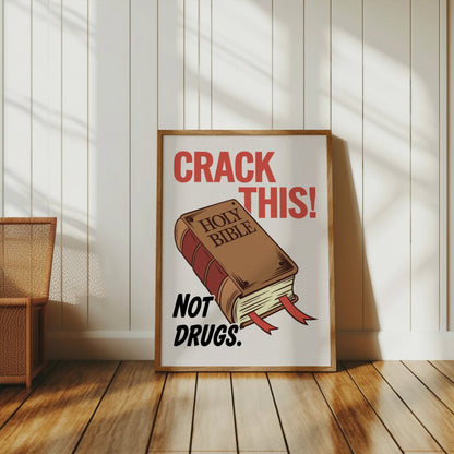 Premium Poster of Anti-Drug Motivational Quote Typography Art Posters