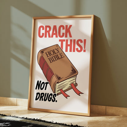Premium Poster of Anti-Drug Motivational Quote Typography Art Posters