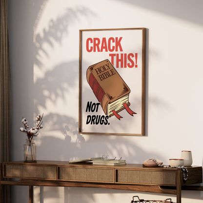 Premium Poster of Anti-Drug Motivational Quote Typography Art Posters