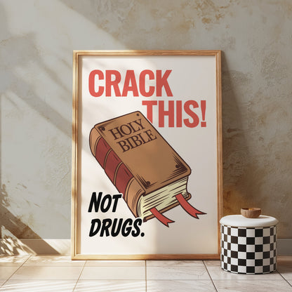 Premium Poster of Anti-Drug Motivational Quote Typography Art Posters