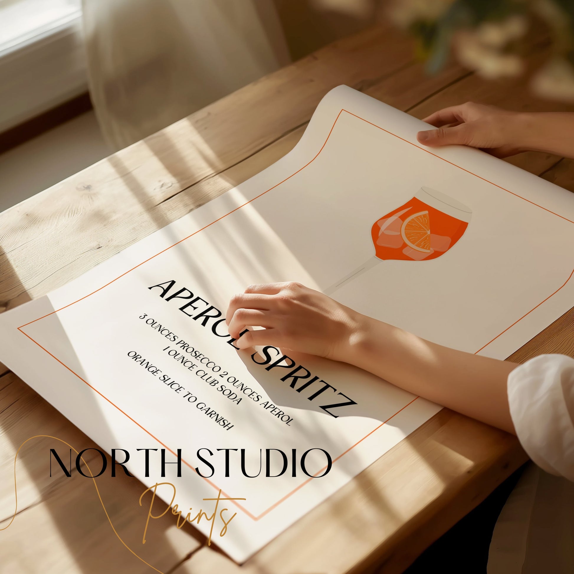 Premium Poster of Aperol Spritz Drink Recipe Art Print Wall Decor Posters