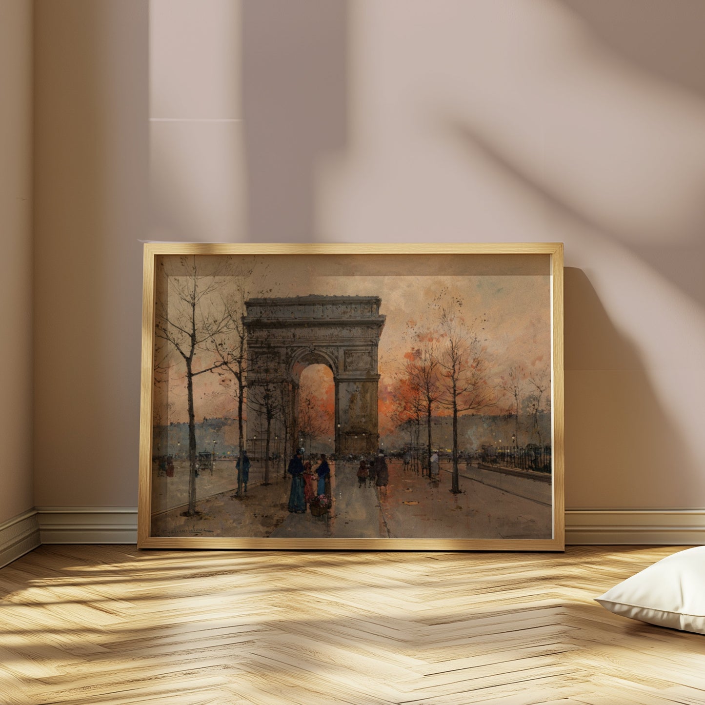 Premium Poster of Arc de Triomphe Paris Street Artwork Vintage Posters