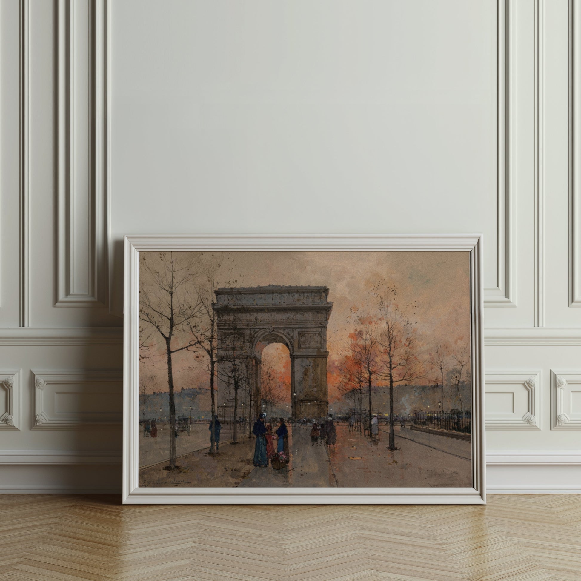 Premium Poster of Arc de Triomphe Paris Street Artwork Vintage Posters