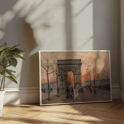 Premium Poster of Arc de Triomphe Paris Street Artwork Vintage Posters