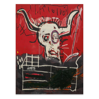 Premium Poster of Art Composition Skull with Horns Contemporary Posters