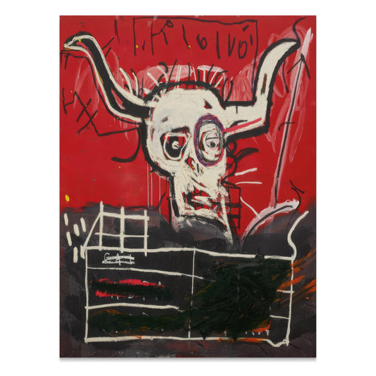 Premium Poster of Art Composition Skull with Horns Contemporary Posters