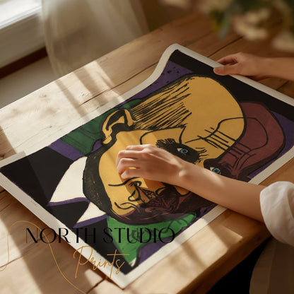 Premium Poster of Artistic Abstract Portrait Colorful Art Posters