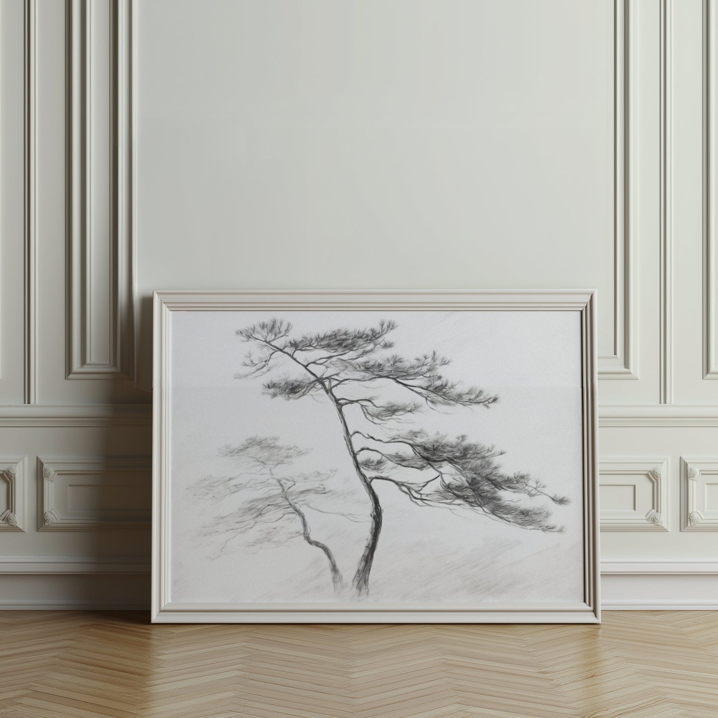 Premium Poster of Artistic Black and White Tree Sketch Design Posters