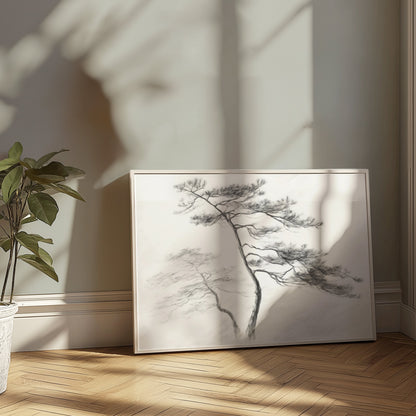 Premium Poster of Artistic Black and White Tree Sketch Design Posters