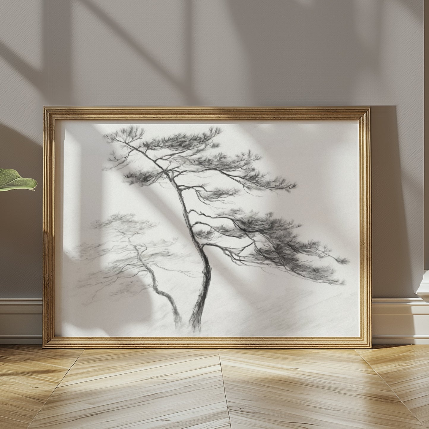 Premium Poster of Artistic Black and White Tree Sketch Design Posters