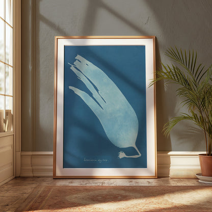 Premium Poster of Artistic Botanical Cyanotype Prints Laminaria Posters