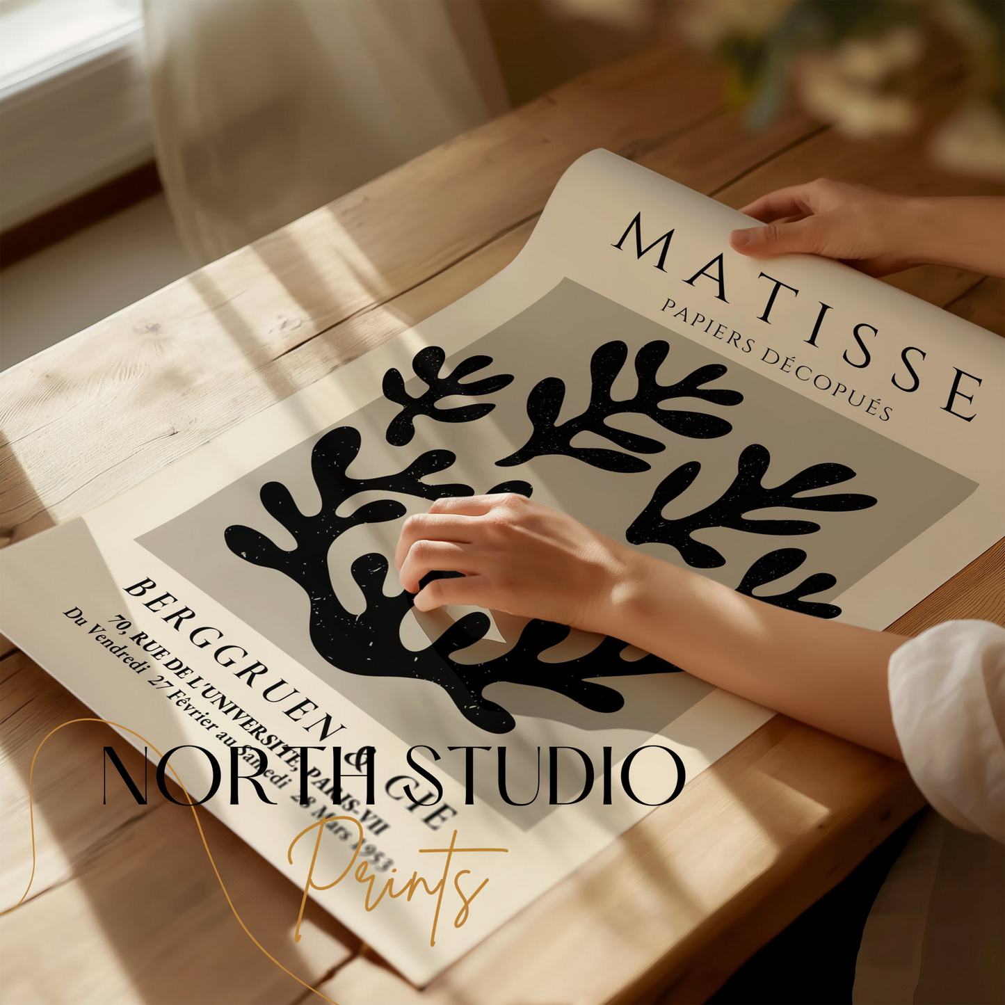 Premium Poster of Artistic Coral Silhouette Berggruen Exhibition Posters