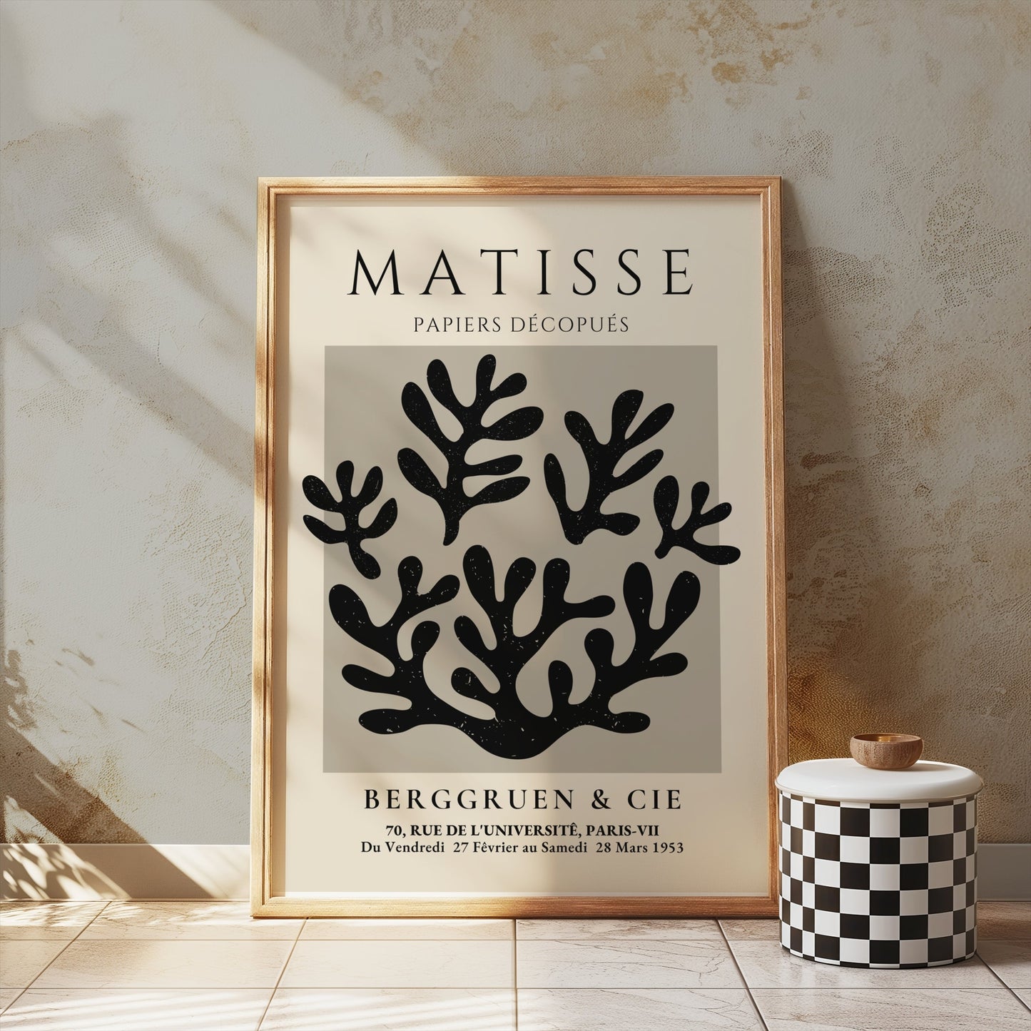 Premium Poster of Artistic Coral Silhouette Berggruen Exhibition Posters