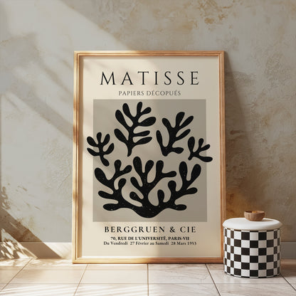 Premium Poster of Artistic Coral Silhouette Berggruen Exhibition Posters