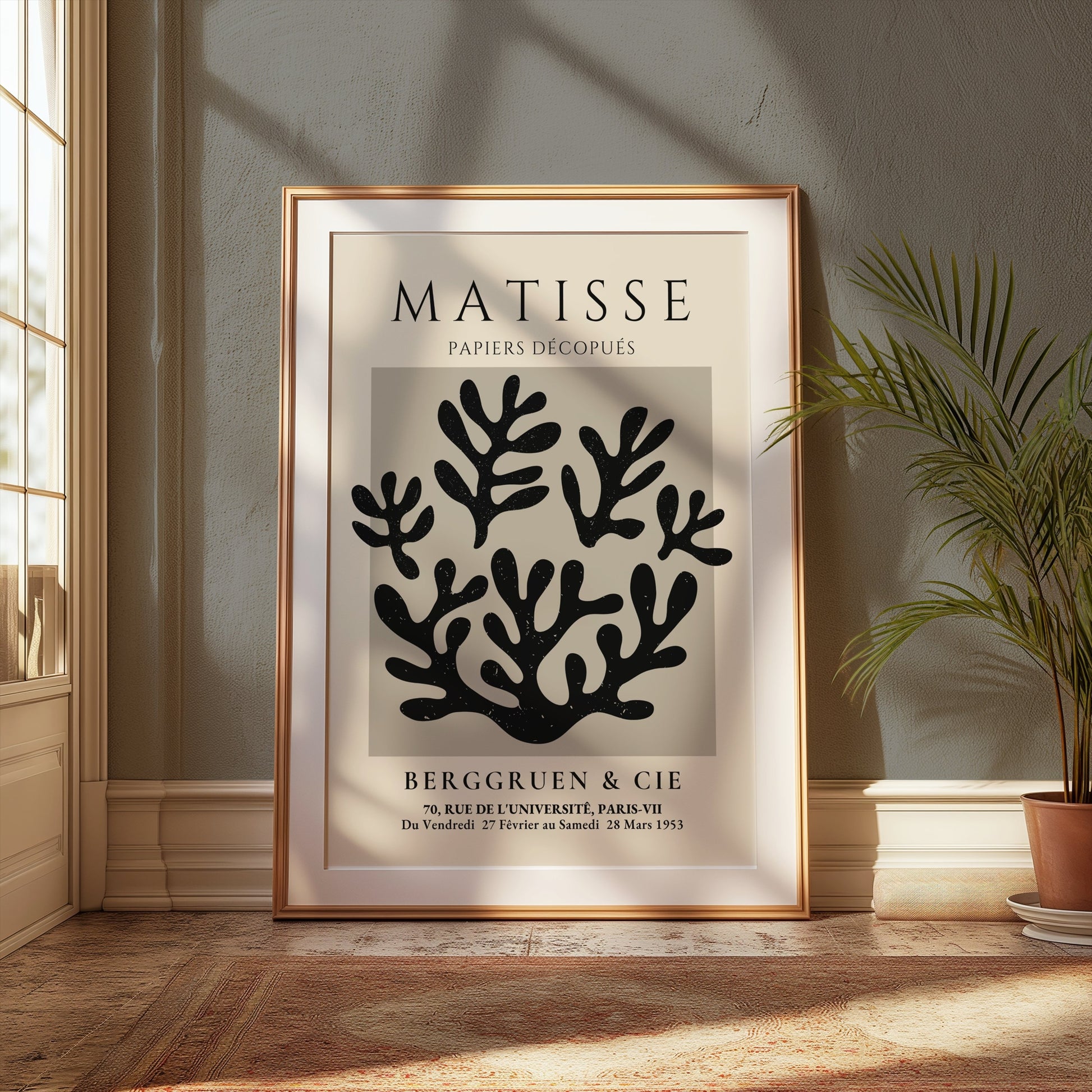 Premium Poster of Artistic Coral Silhouette Berggruen Exhibition Posters