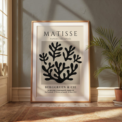 Premium Poster of Artistic Coral Silhouette Berggruen Exhibition Posters