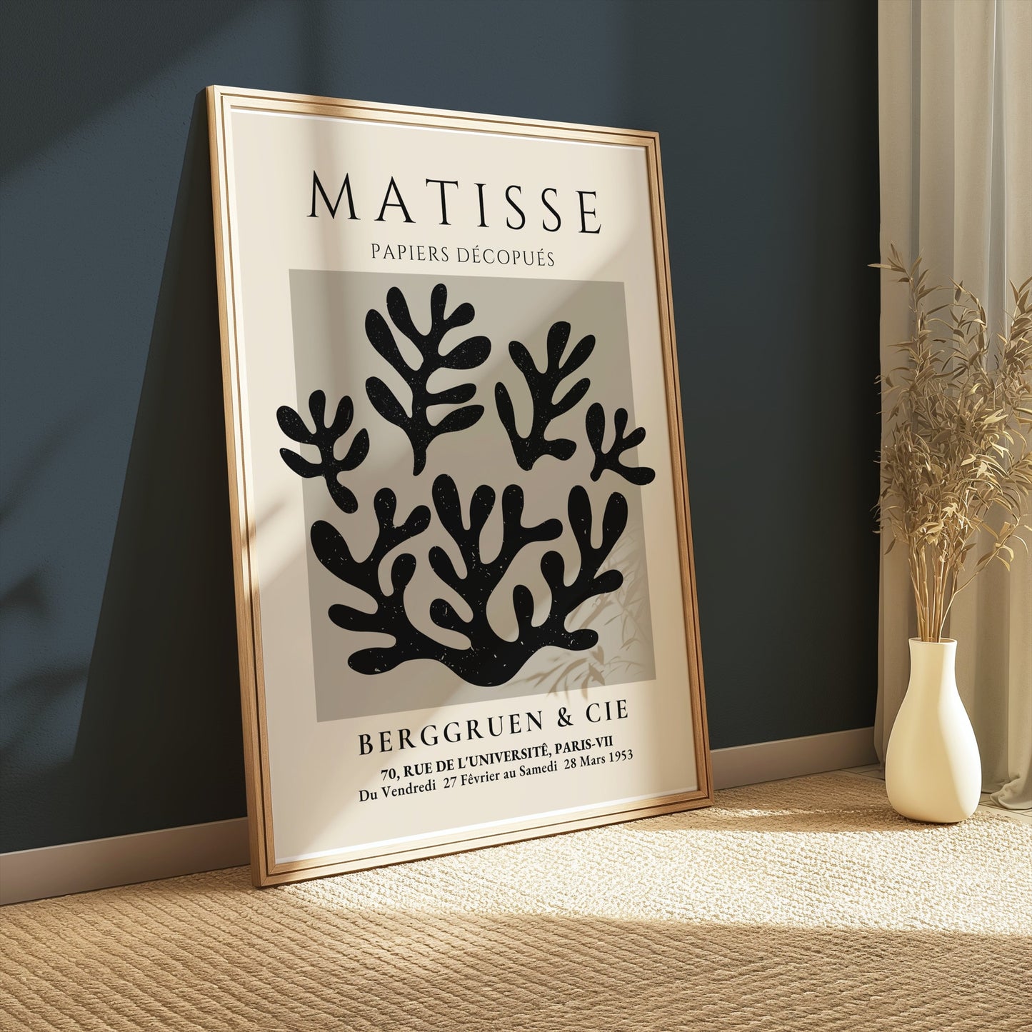 Premium Poster of Artistic Coral Silhouette Berggruen Exhibition Posters