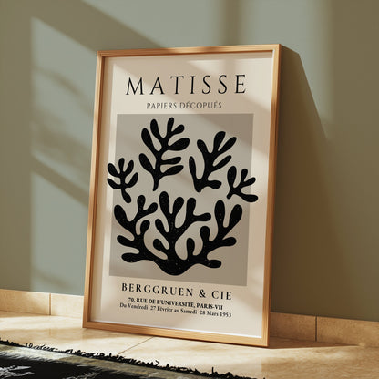 Premium Poster of Artistic Coral Silhouette Berggruen Exhibition Posters