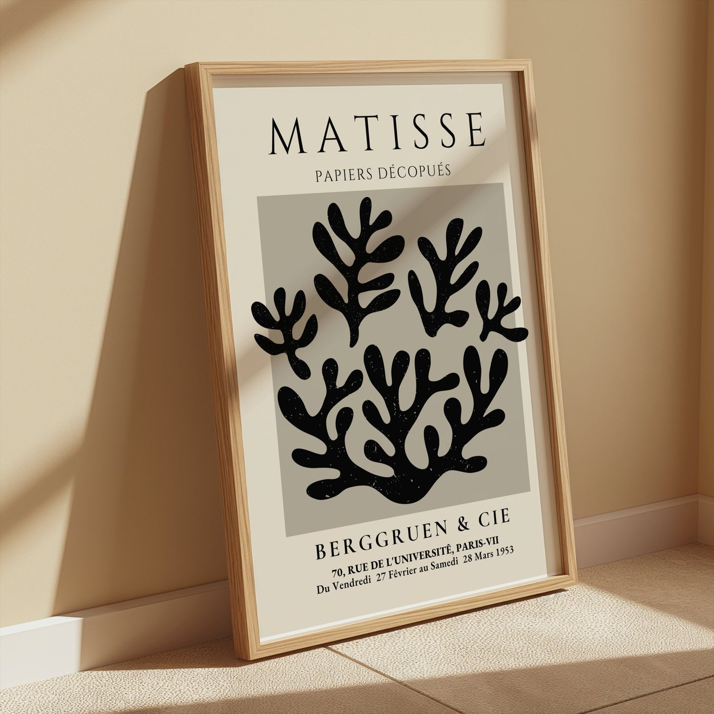 Premium Poster of Artistic Coral Silhouette Berggruen Exhibition Posters