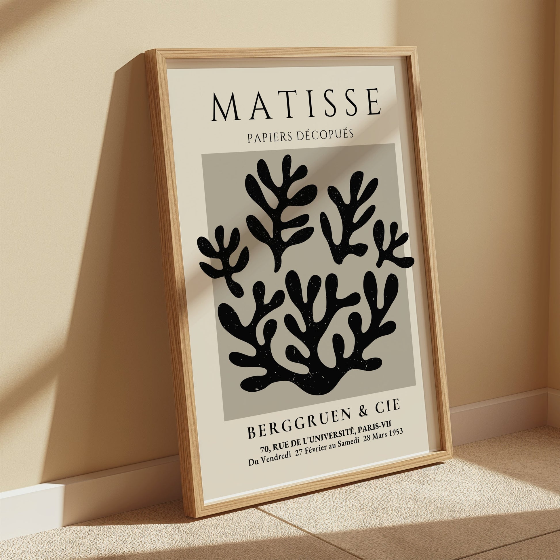 Premium Poster of Artistic Coral Silhouette Berggruen Exhibition Posters