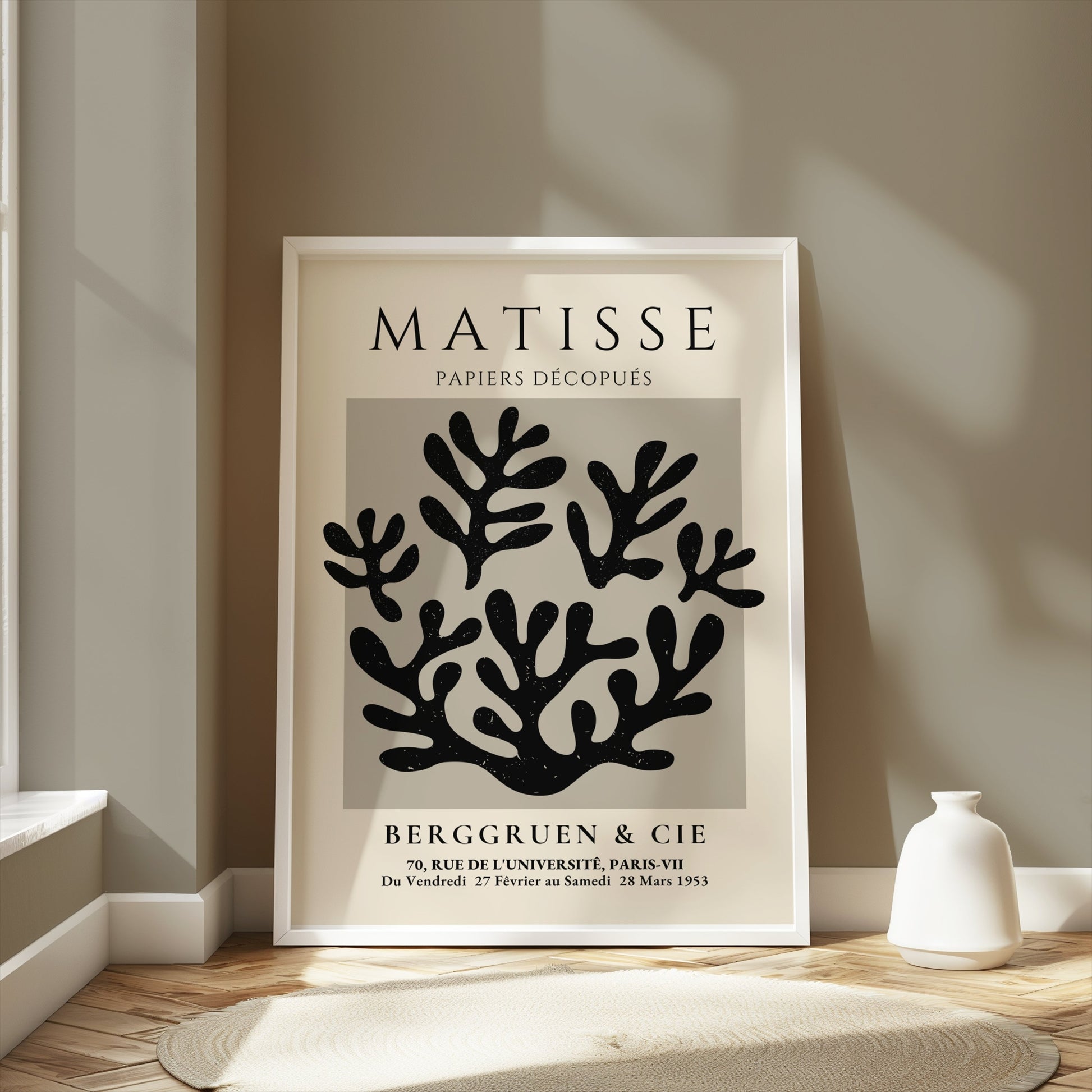 Premium Poster of Artistic Coral Silhouette Berggruen Exhibition Posters