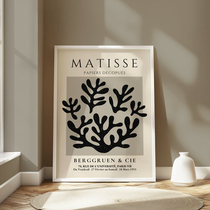Premium Poster of Artistic Coral Silhouette Berggruen Exhibition Posters