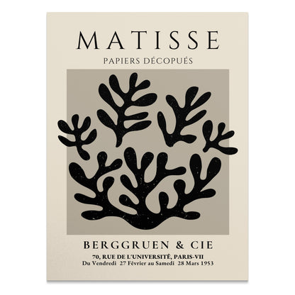 Premium Poster of Artistic Coral Silhouette Berggruen Exhibition Posters