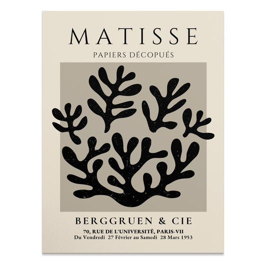 Premium Poster of Artistic Coral Silhouette Berggruen Exhibition Posters
