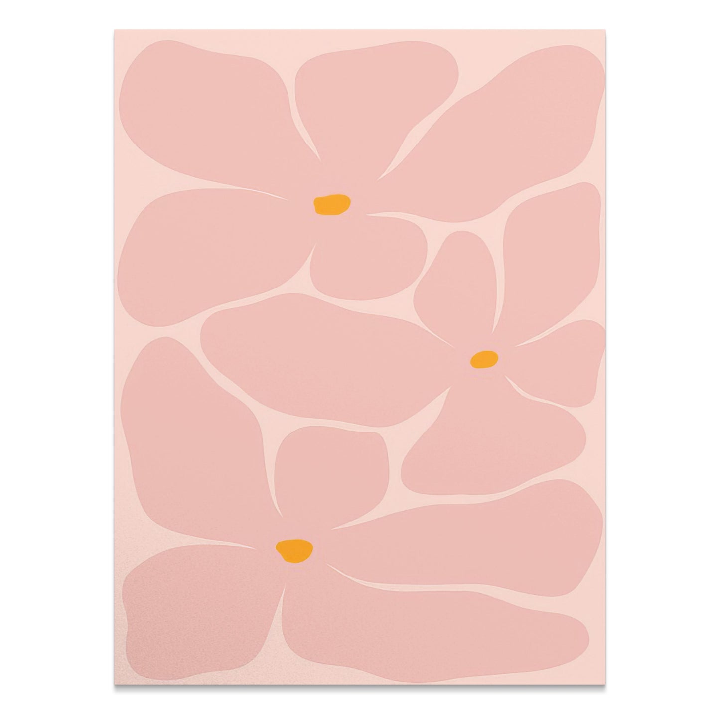 Premium Poster of Artistic Floral Design with Pink Petals Art Posters