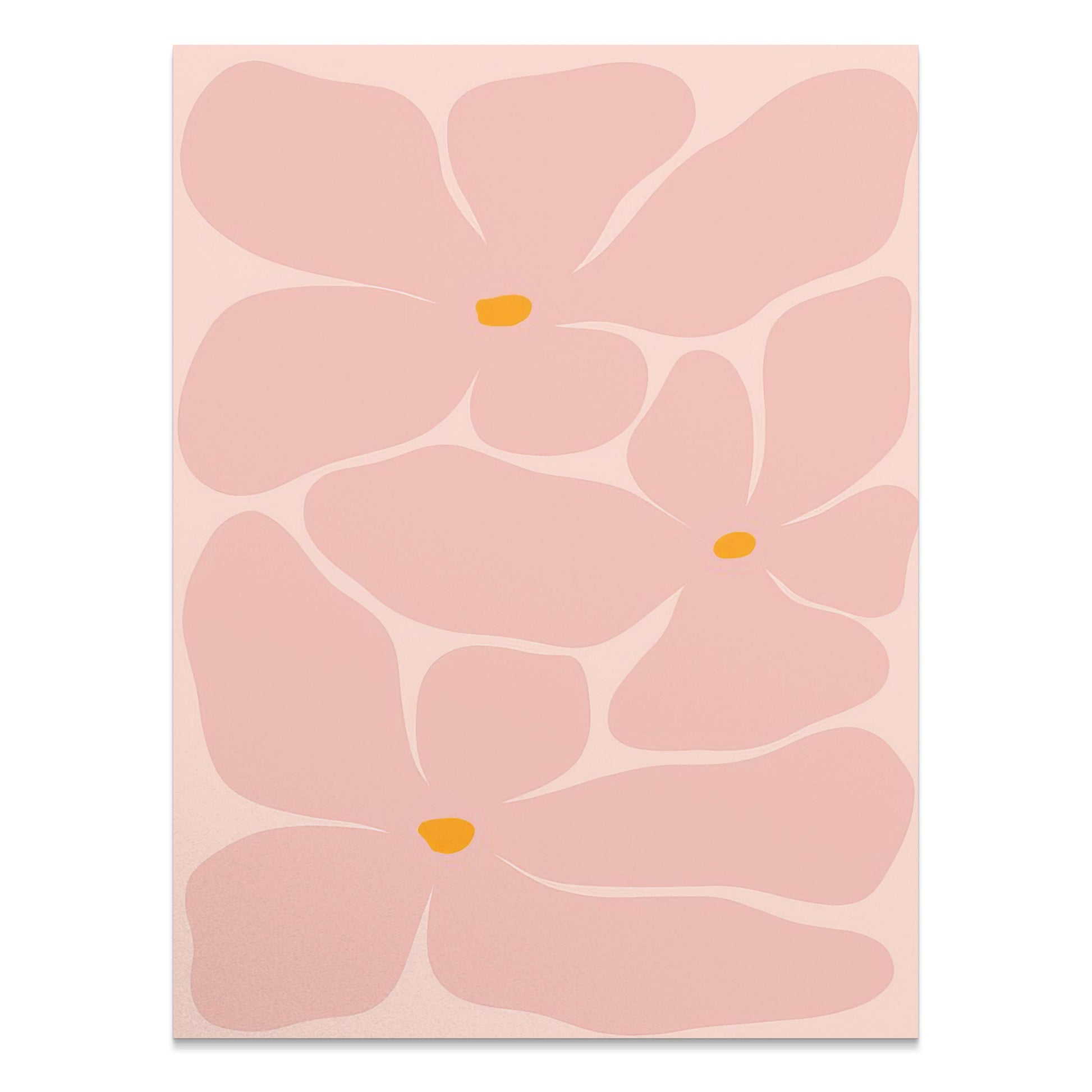 Premium Poster of Artistic Floral Design with Pink Petals Art Posters