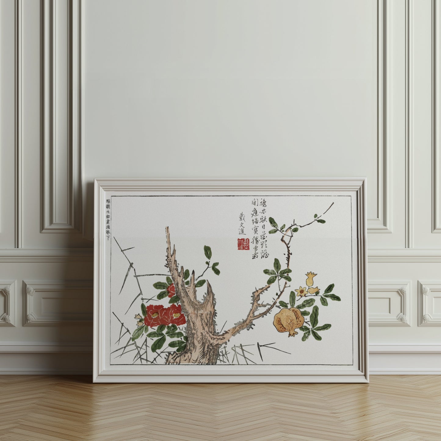 Premium Poster of Artistic Japanese Botanical Drawing Posters
