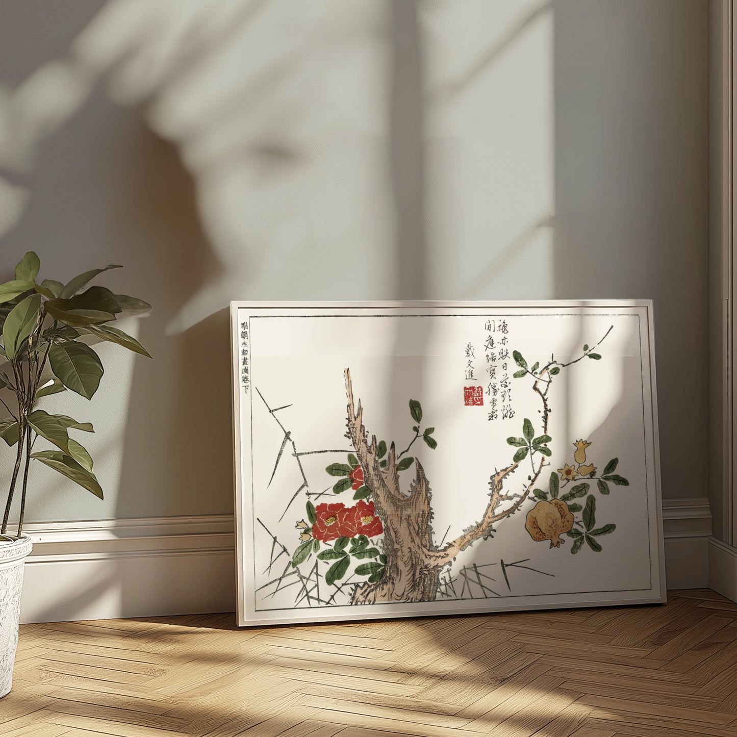 Premium Poster of Artistic Japanese Botanical Drawing Posters
