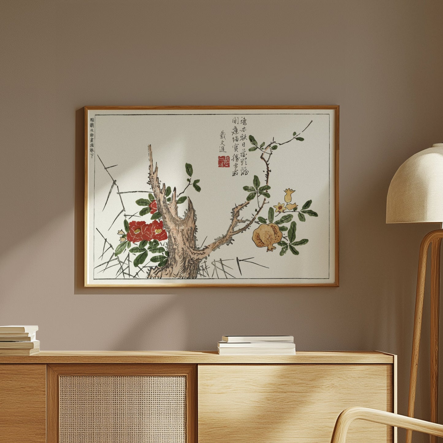 Premium Poster of Artistic Japanese Botanical Drawing Posters