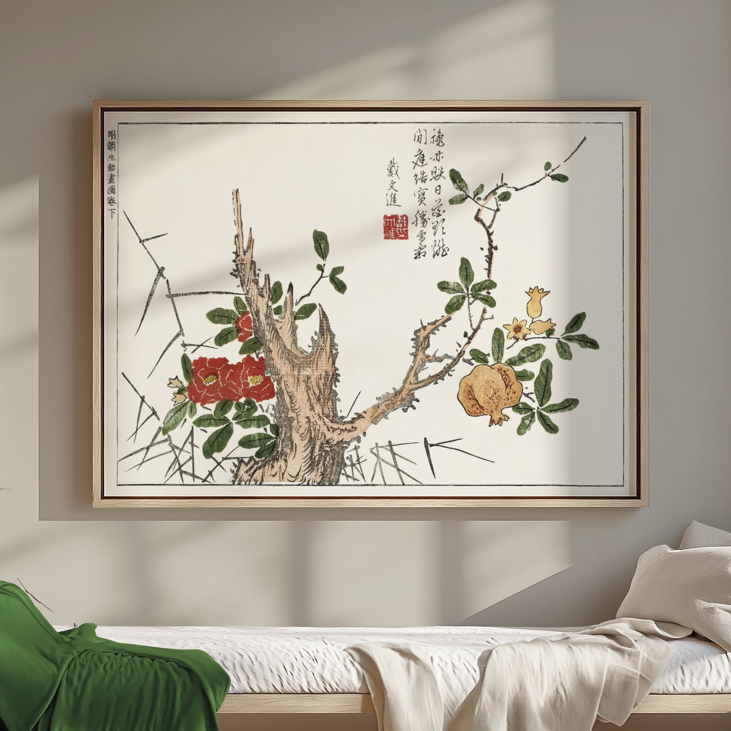 Premium Poster of Artistic Japanese Botanical Drawing Posters