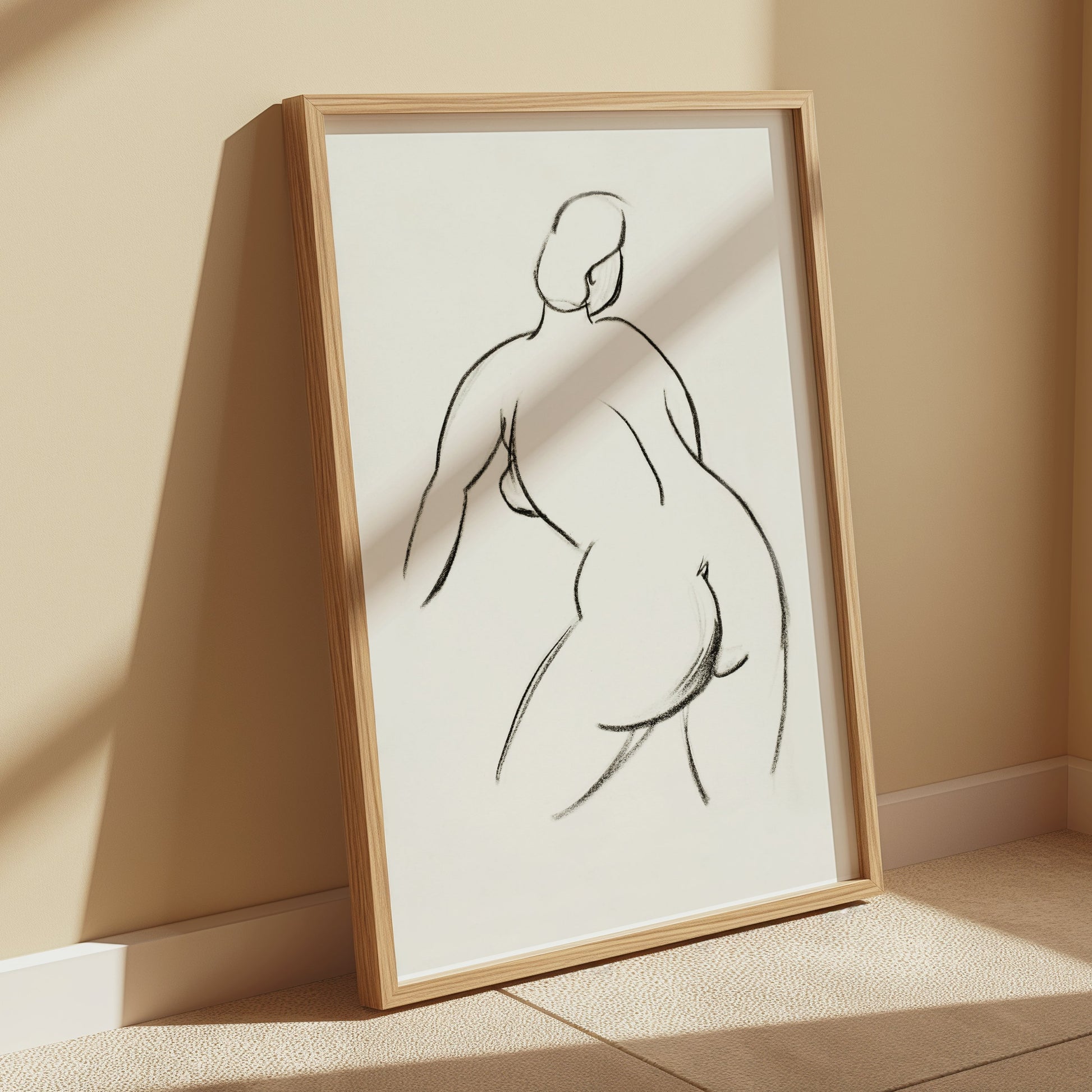 Premium Poster of Artistic Nude Sketch Charcoal Drawing Art Posters