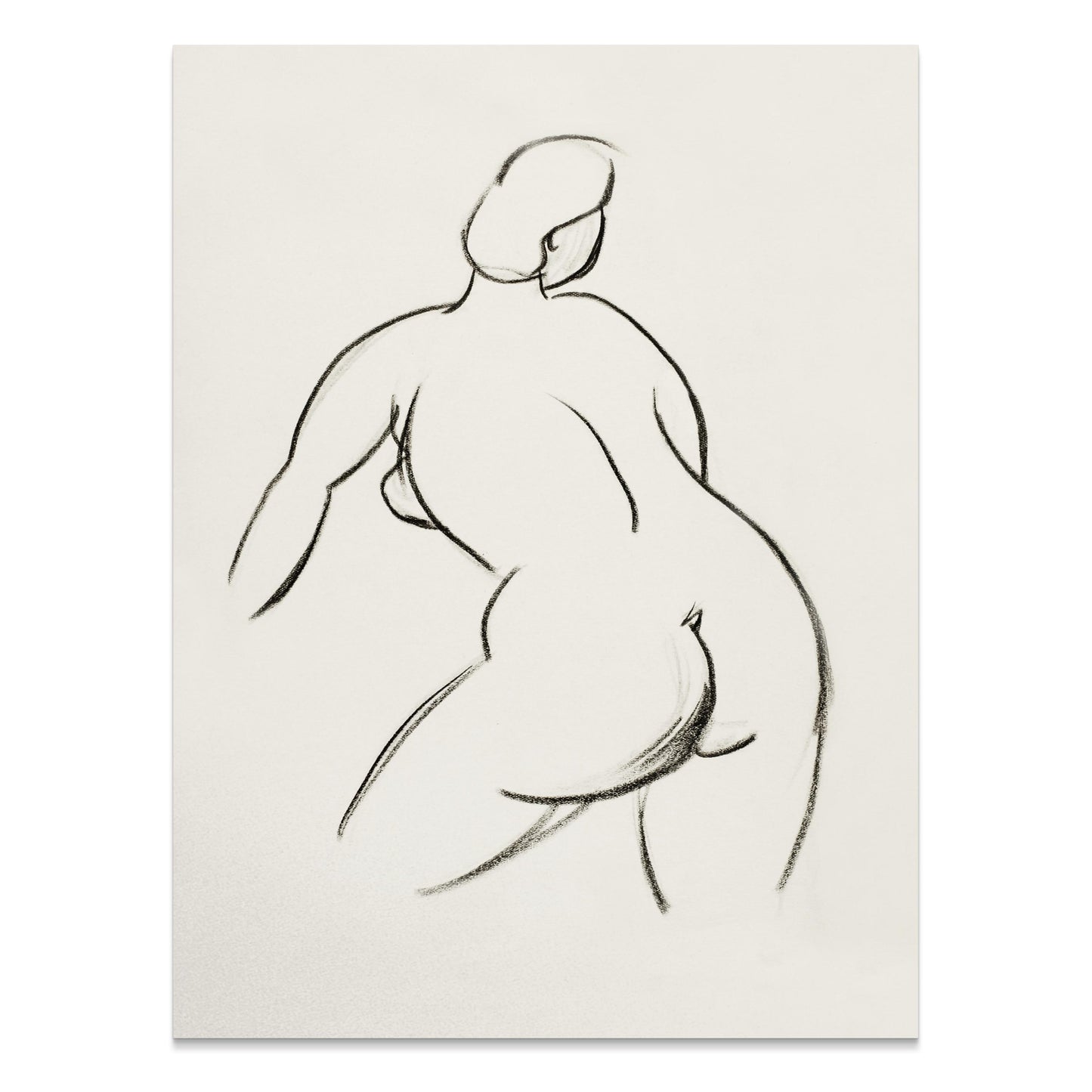 Premium Poster of Artistic Nude Sketch Charcoal Drawing Art Posters