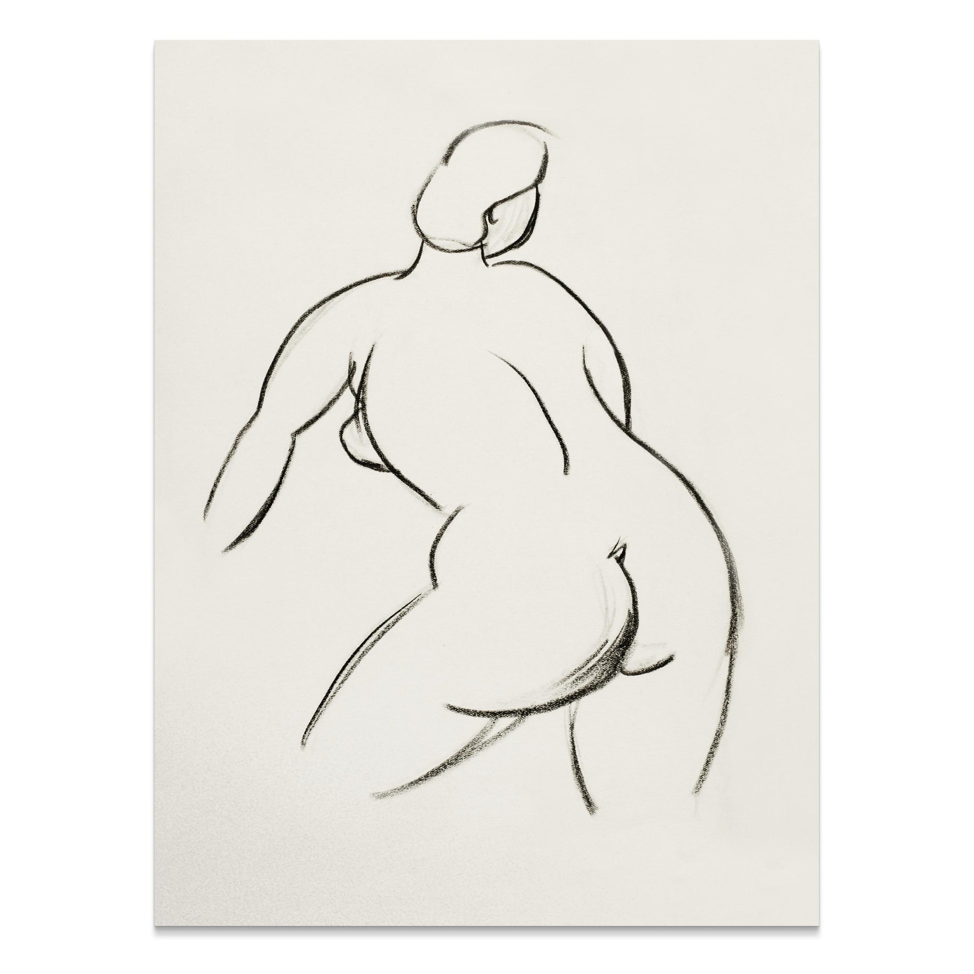 Premium Poster of Artistic Nude Sketch Charcoal Drawing Art Posters