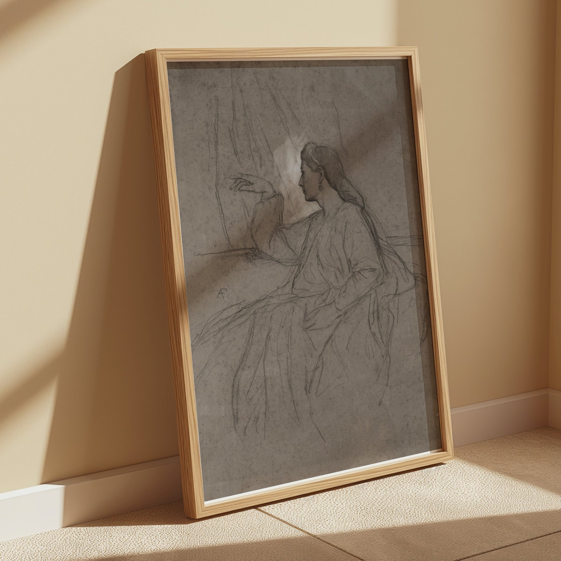 Premium Poster of Artistic Portrait Illustration of Woman Posters