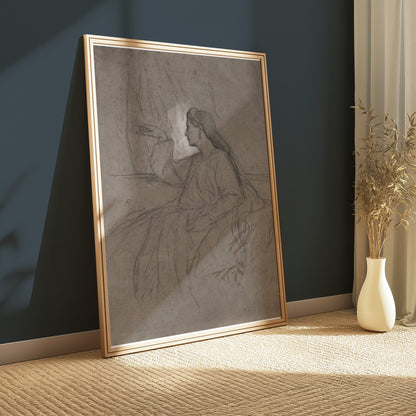 Premium Poster of Artistic Portrait Illustration of Woman Posters