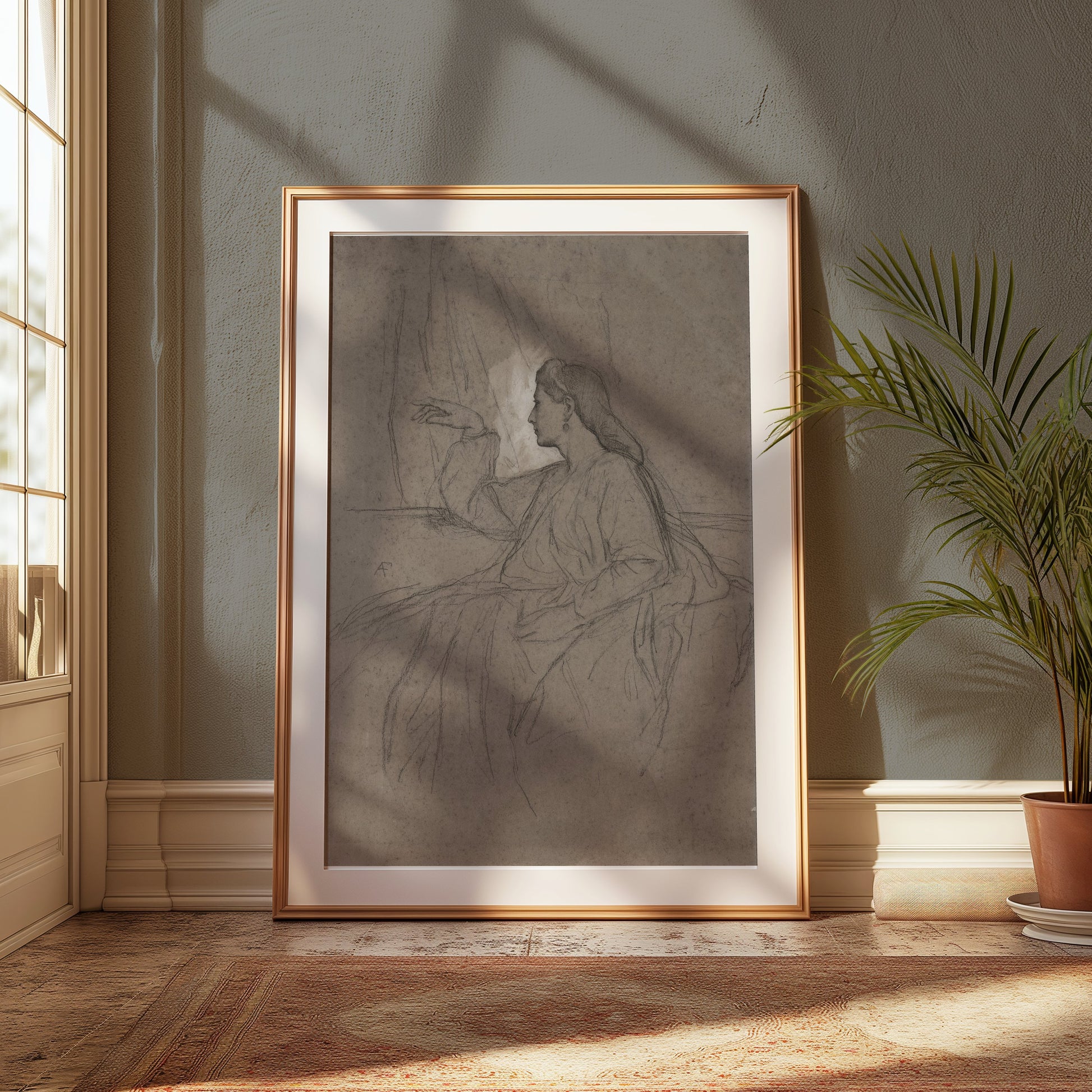 Premium Poster of Artistic Portrait Illustration of Woman Posters