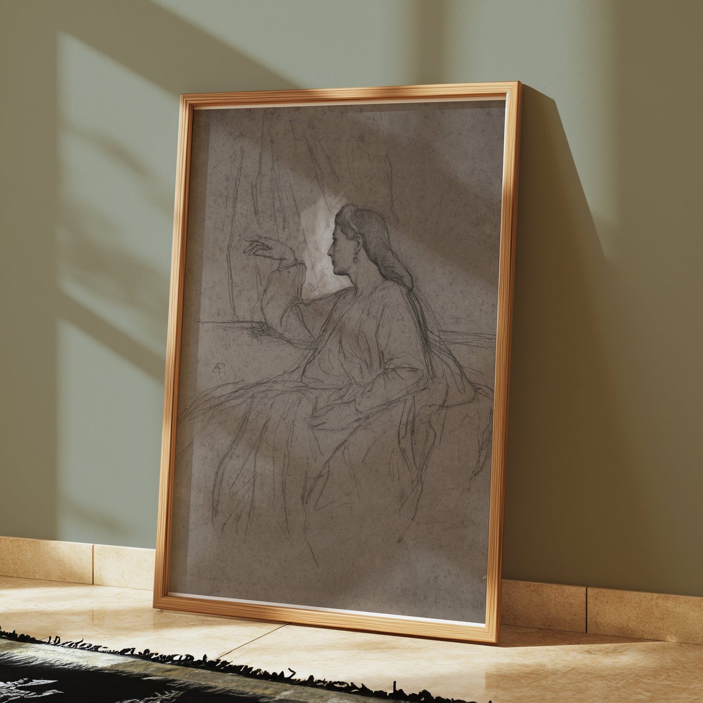 Premium Poster of Artistic Portrait Illustration of Woman Posters