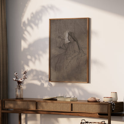 Premium Poster of Artistic Portrait Illustration of Woman Posters