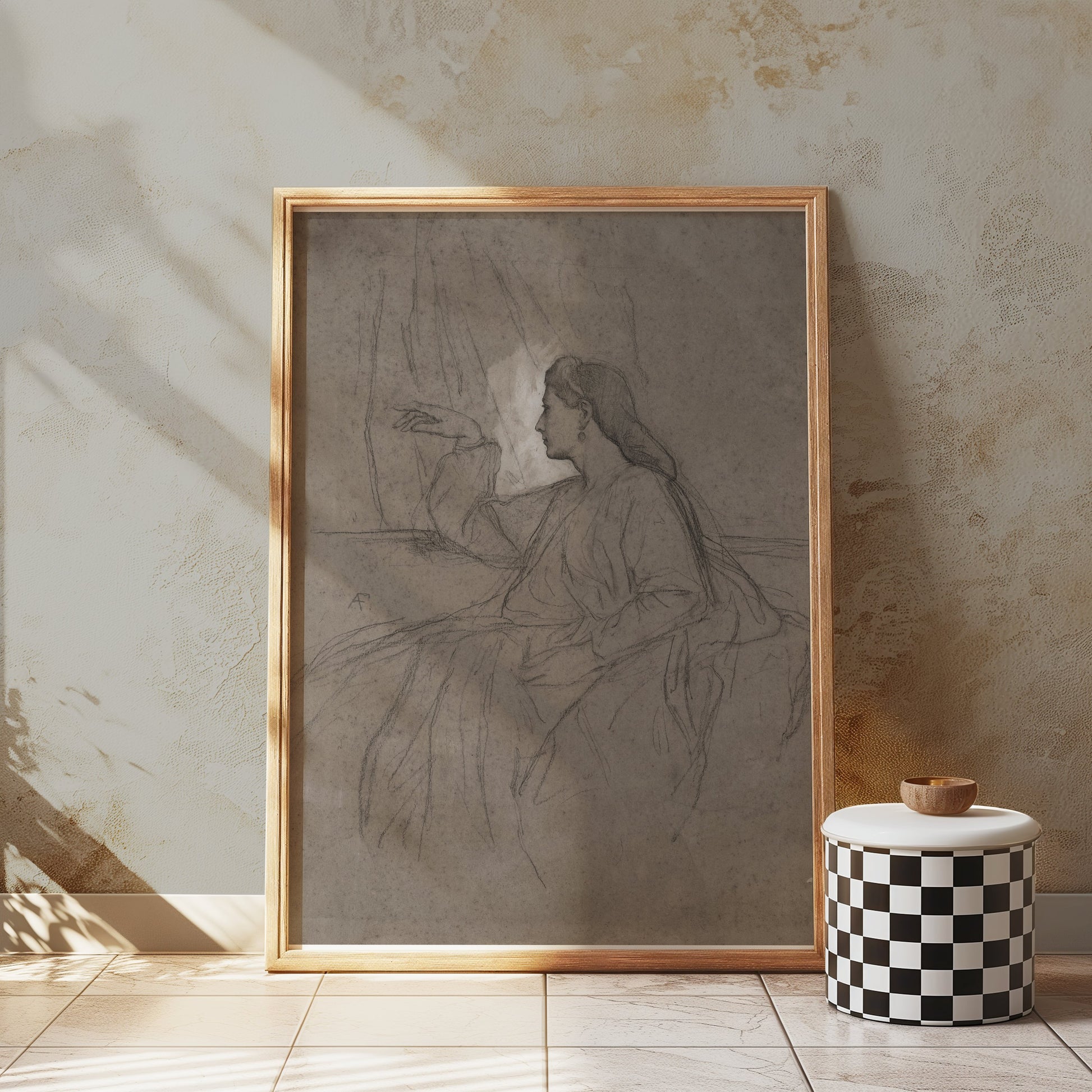 Premium Poster of Artistic Portrait Illustration of Woman Posters